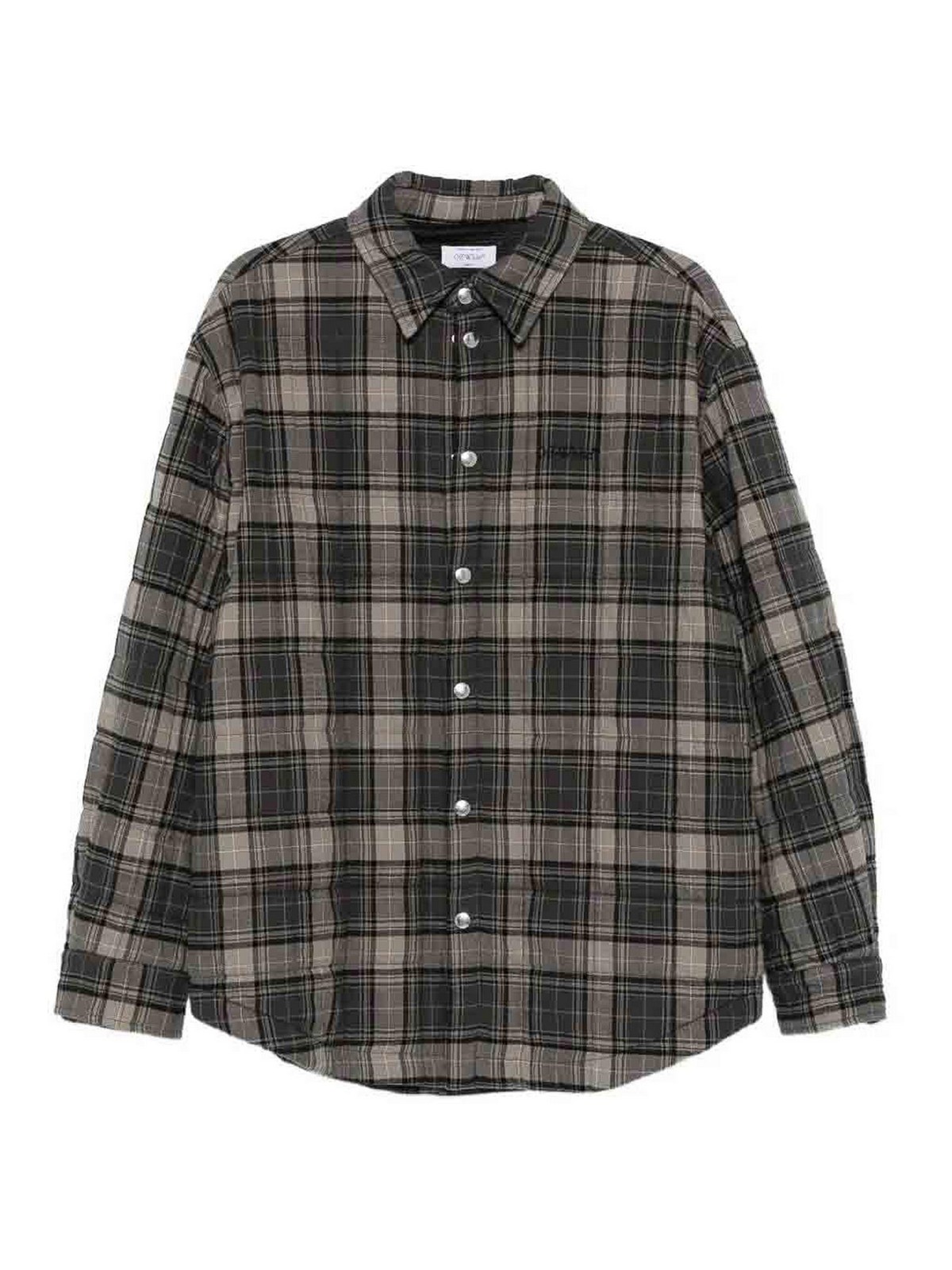 `Spray Arr Check Flan` Padded Overshirt