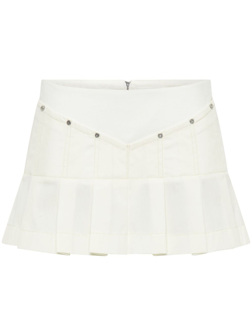 Panelled pleated miniskirt - Black