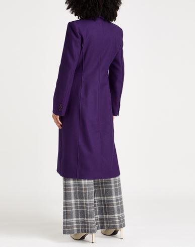 Woman Coat Purple Size 6 Wool, Polyamide