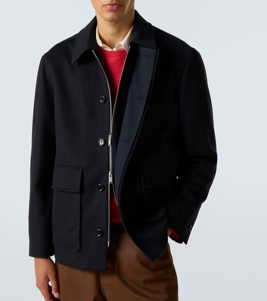 Virgin wool blouson jacket
