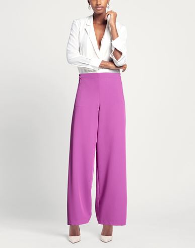 Niū Woman Pants Mauve Size M Polyester, Viscose, Elastane