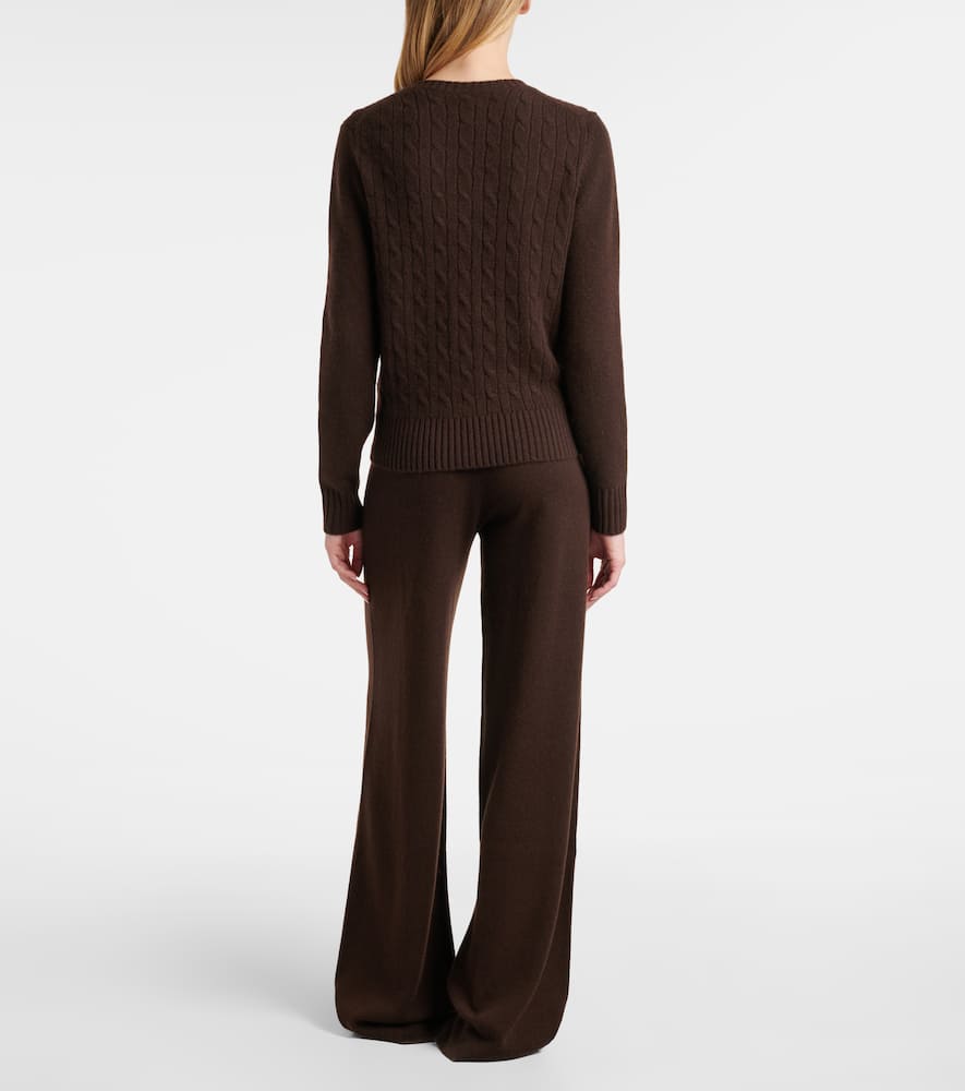 Cable-knit cashmere-blend sweater