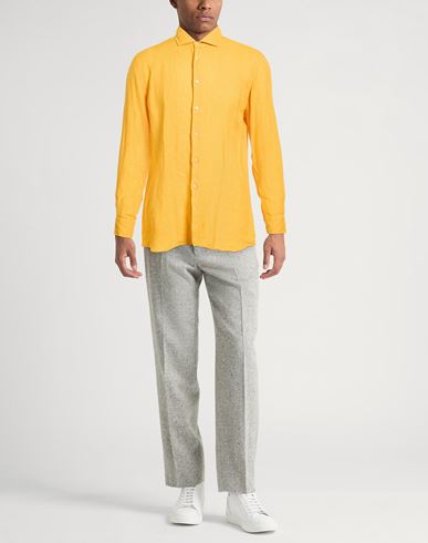 Man Shirt Marigold Size 15 ¾ Linen