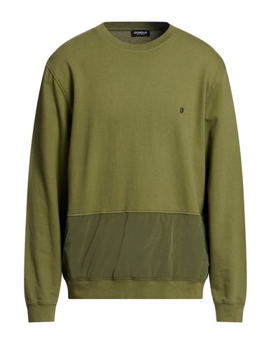 Man Sweatshirt Military green Size XL Cotton, Polyamide, Elastane
