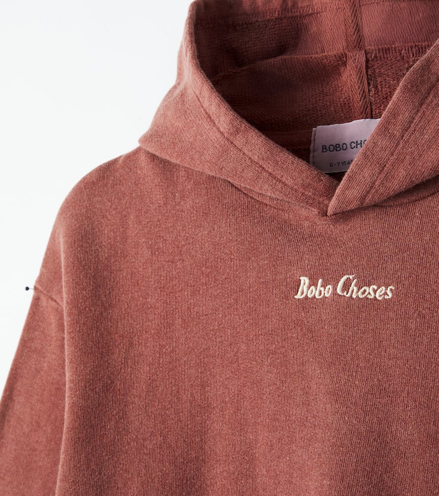 Logo cotton jersey hoodie