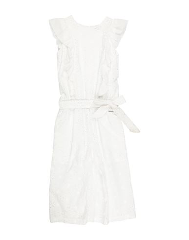 Kid Girl Jumpsuit White Size 12 Cotton, Polyester