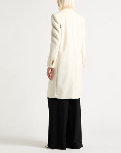 Woman Coat Ivory Size 6 Virgin Wool, Alpaca wool