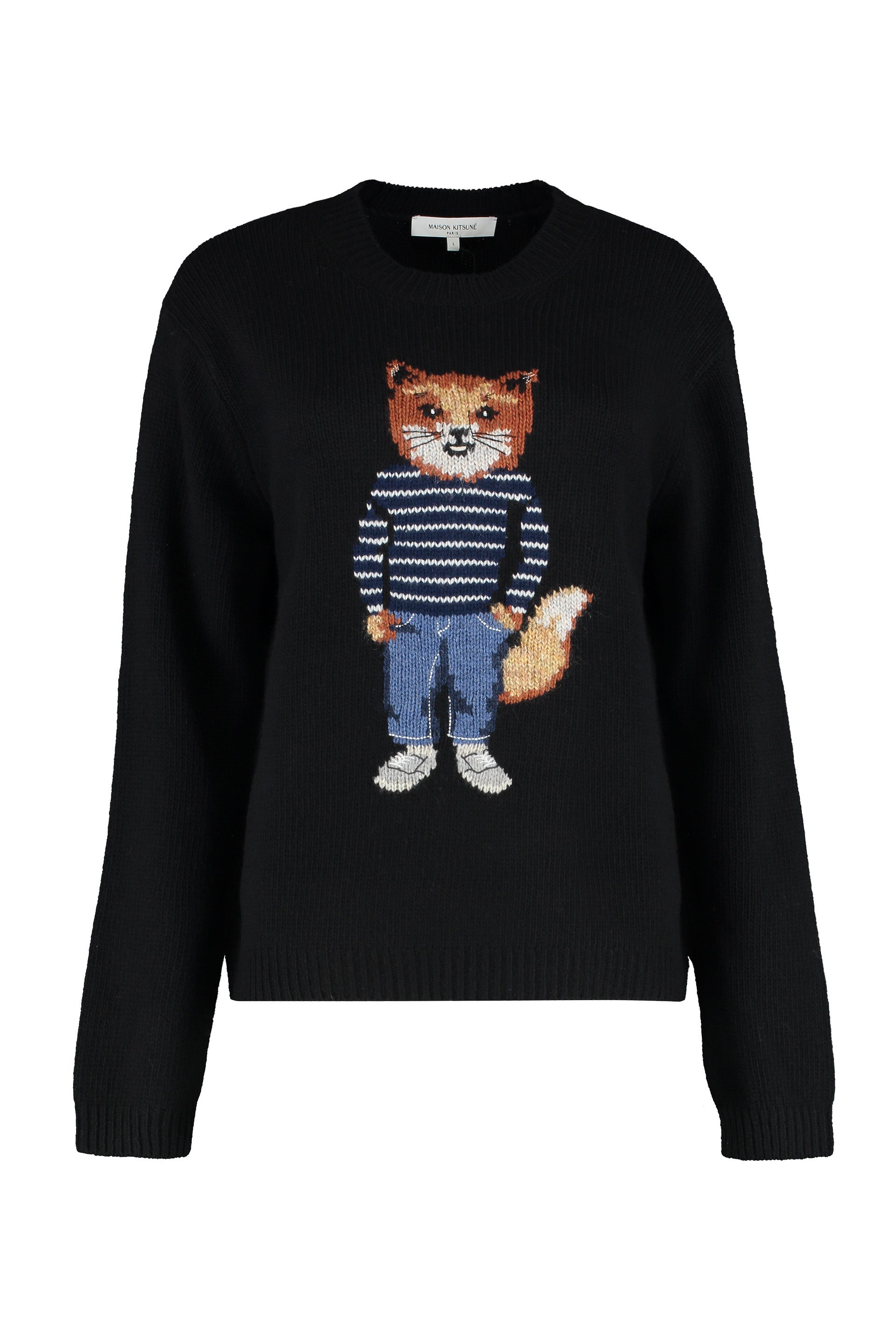 Maison Kitsuné DRESSED FOX INTARSIA WOOL JUMPER