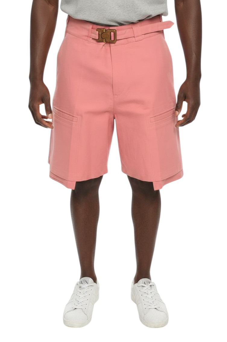 Pink Relaxed Solid Shorts