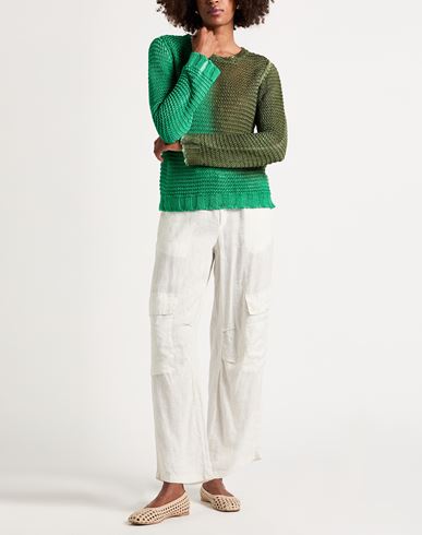 Woman Sweater Green Size L Cotton