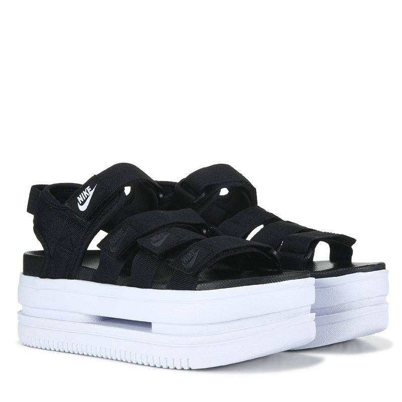 Women's Icon Classic Platform Sandals (Black/White)