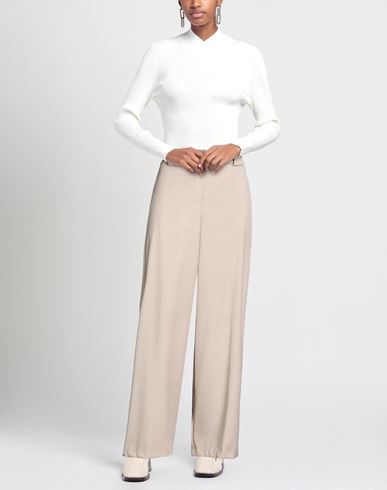 Woman Pants Beige Size S Polyester, Viscose, Elastane