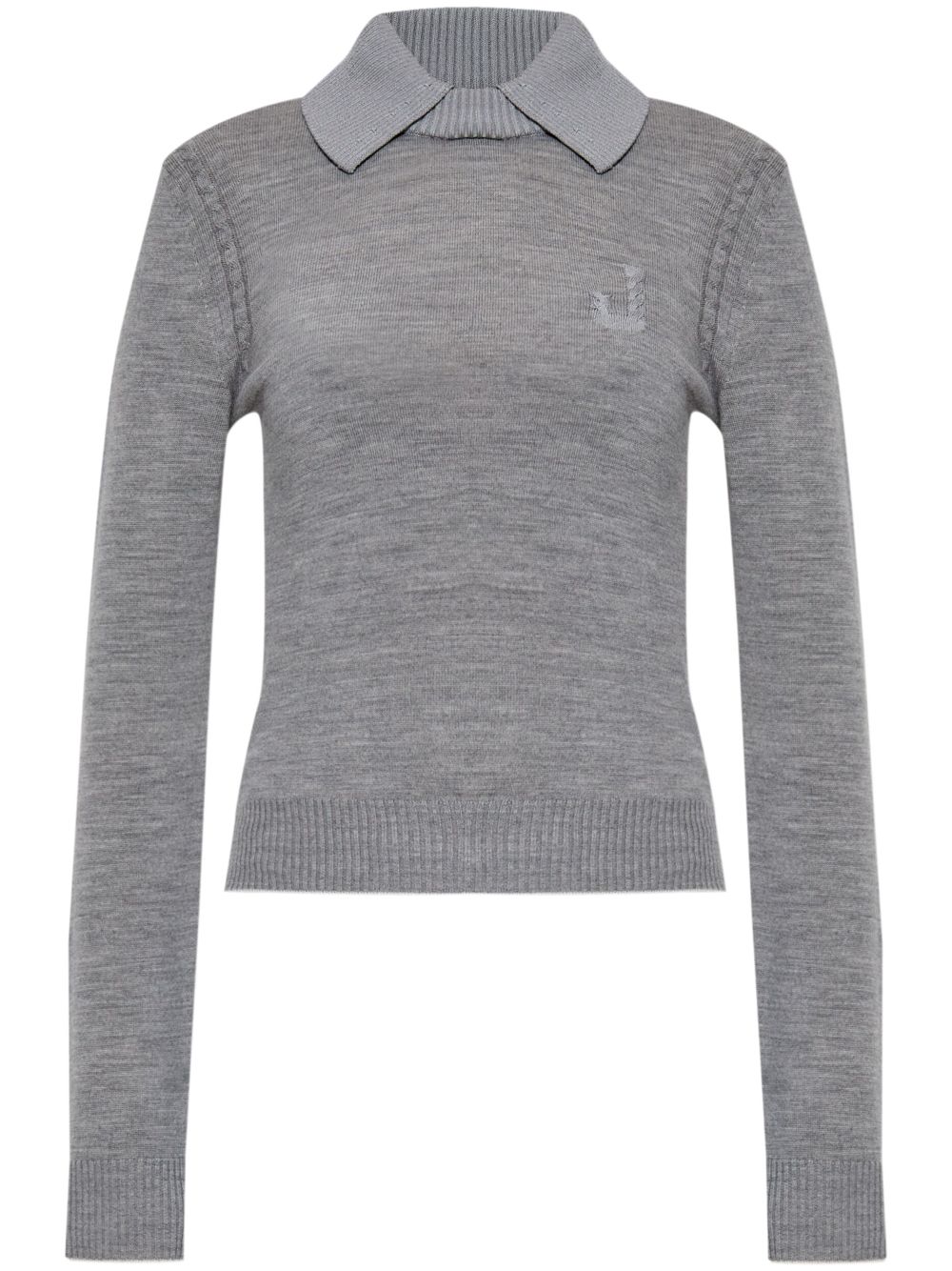Logo-embroidered jumper - Grey