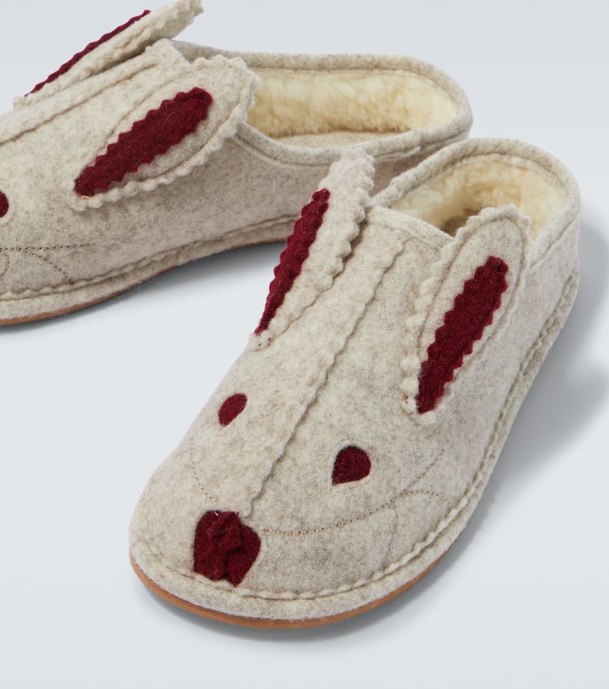 Wool-blend slippers