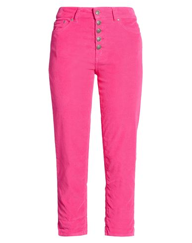 Woman Pants Fuchsia Size 33 Cotton, Lyocell, Elastane