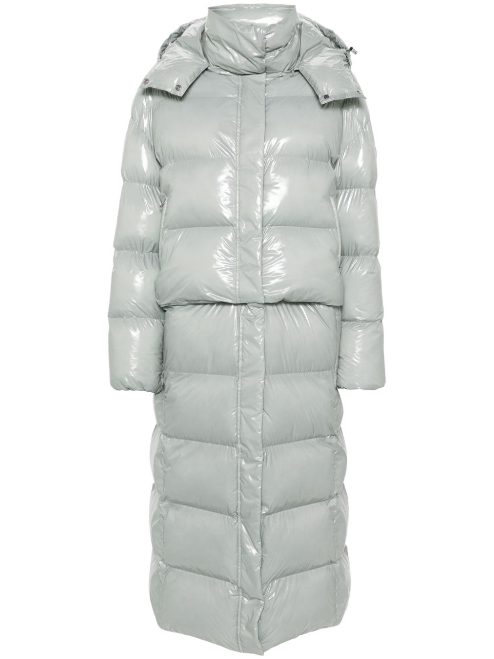 High-shine padded coat - Blue