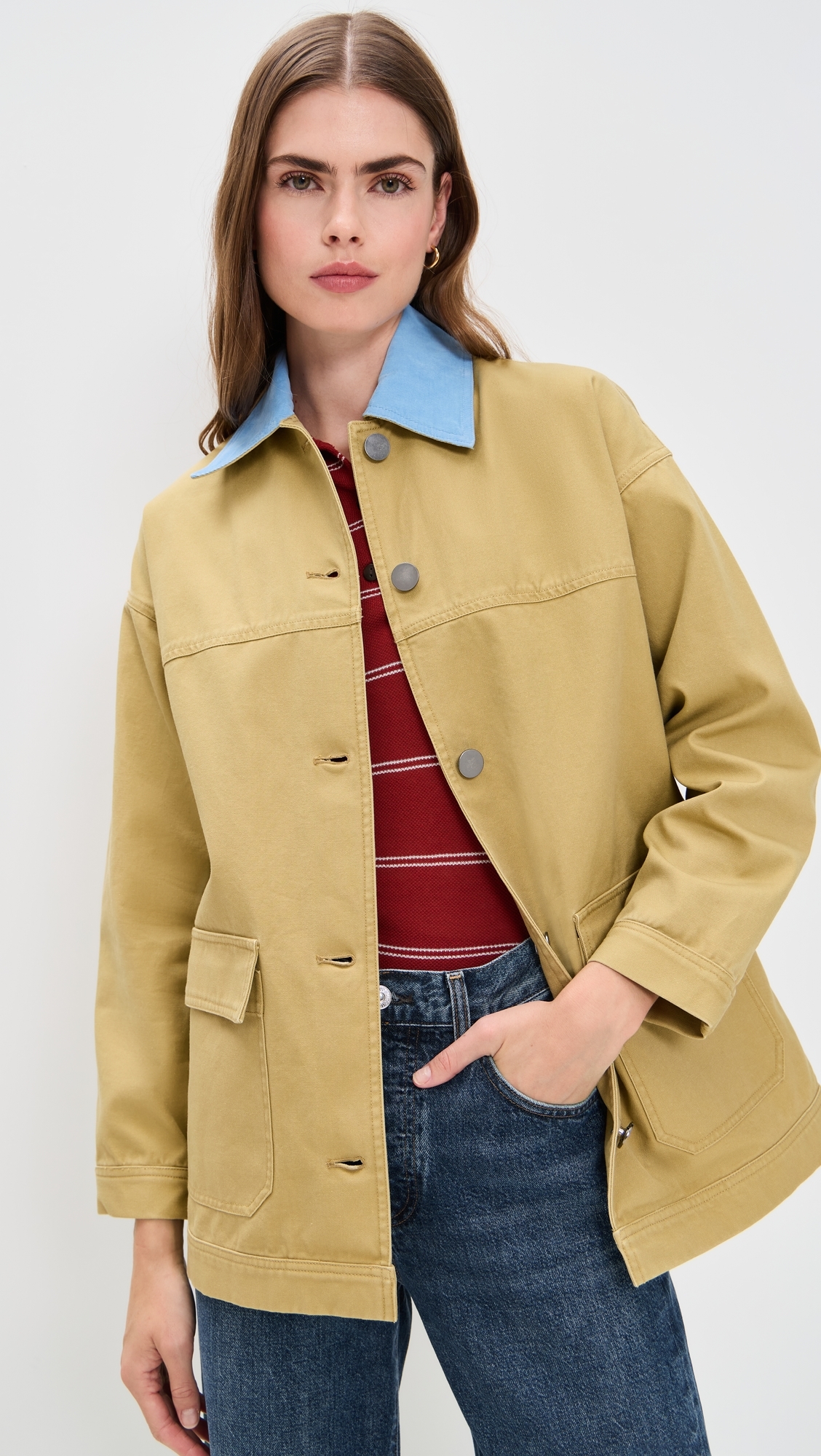 Dree Mid-Length Barn Jacket Mocha