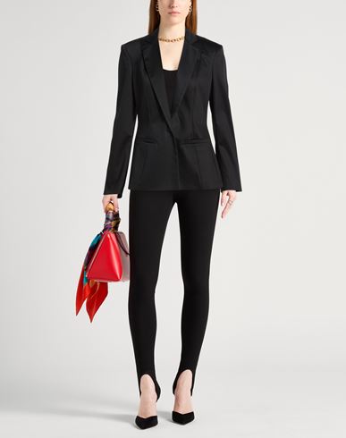 Woman Blazer Black Size 8 Cotton, Elastane