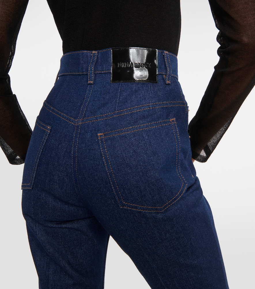 High-rise flared jeans