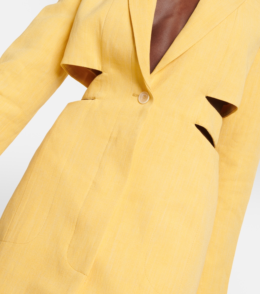 La Robe Bari linen-blend minidress