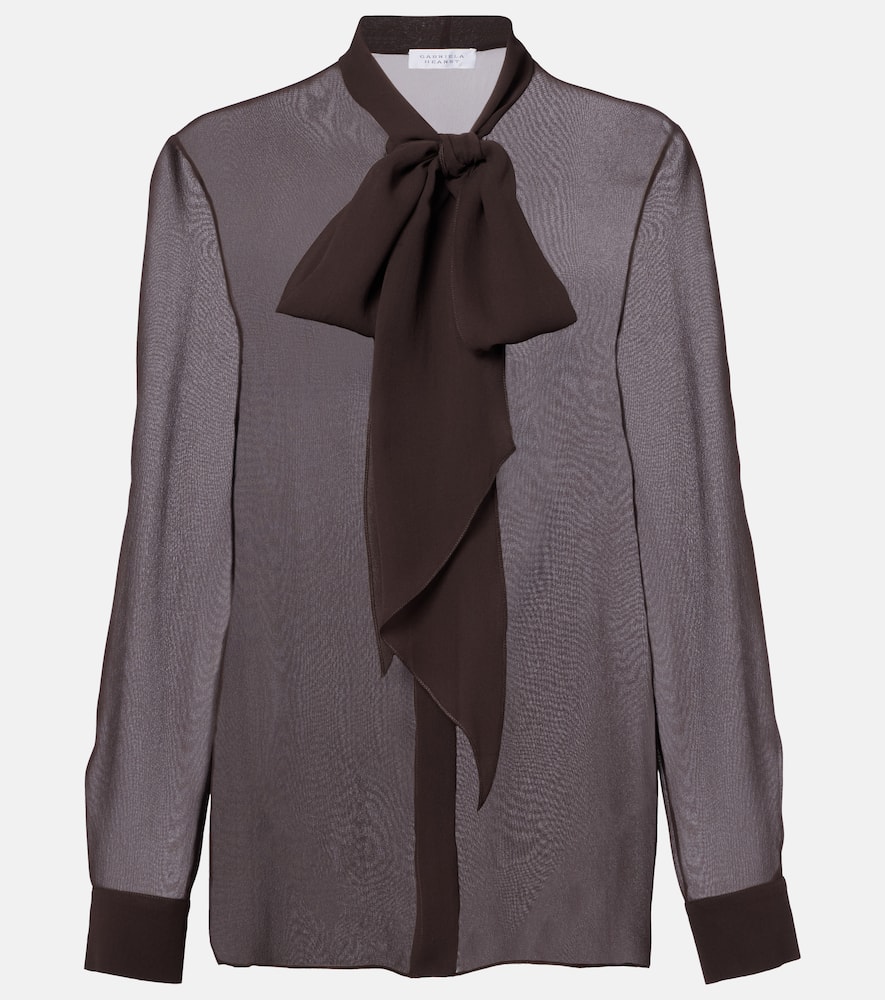 Shildon tie-neck silk blouse