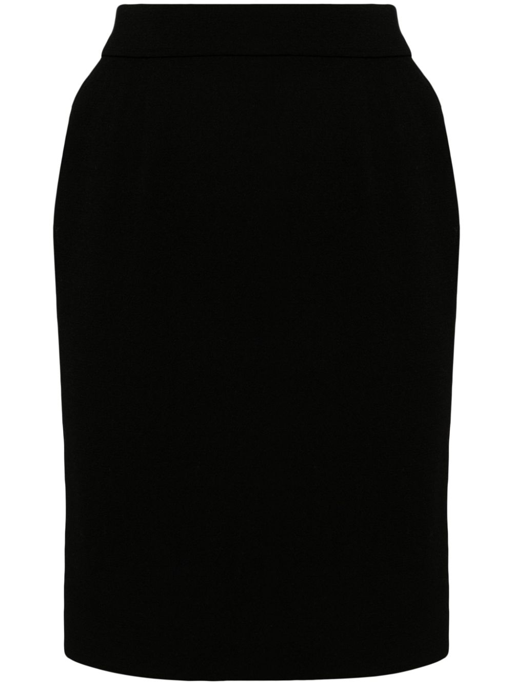 1990s buttoned short skirt - Black