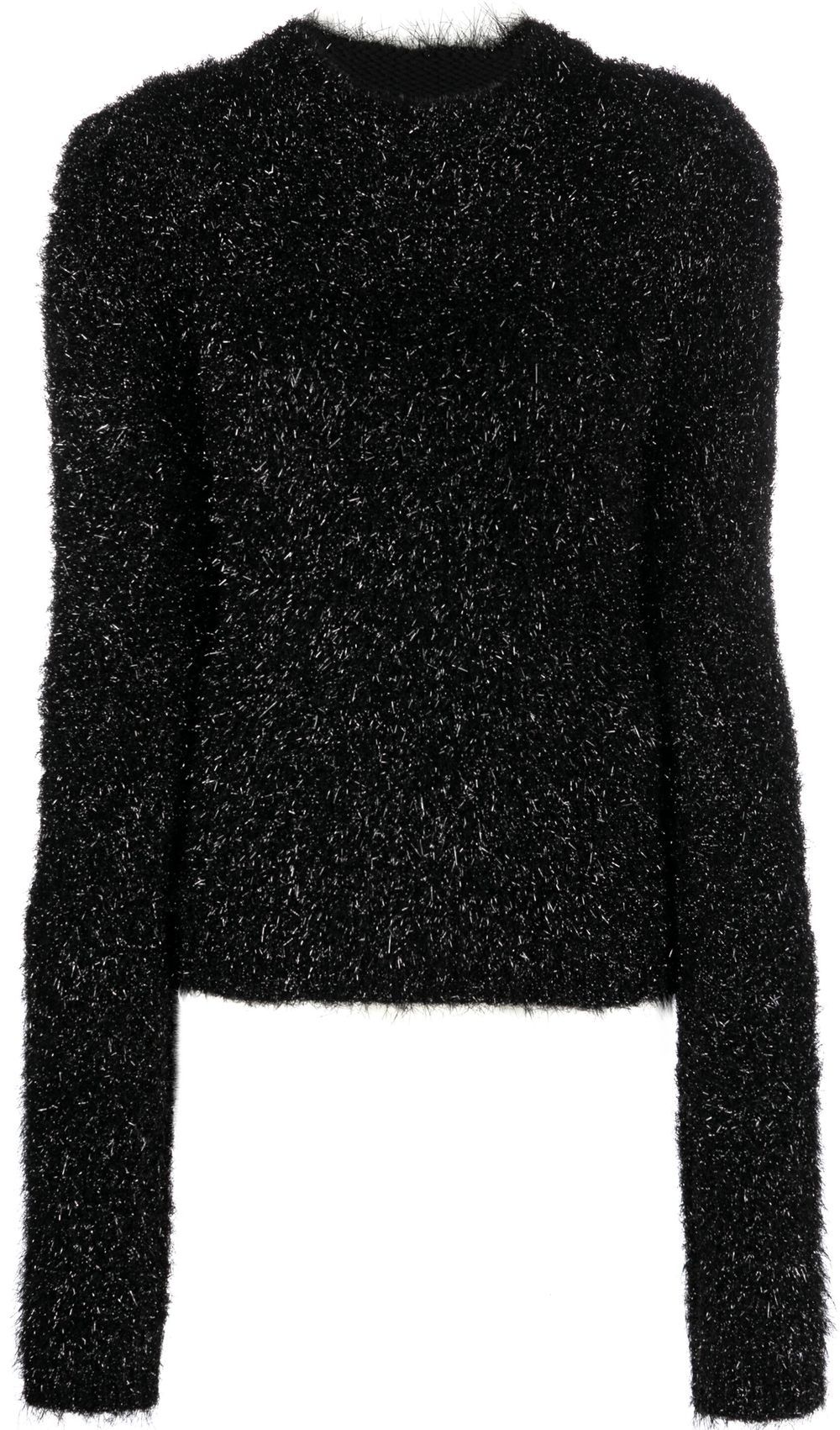 Glitter-detailing jumper - Black