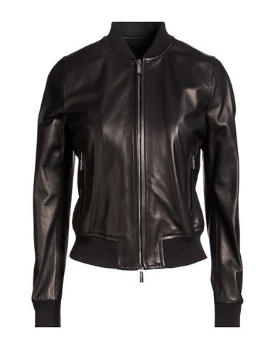Woman Jacket Black Size 2 Leather