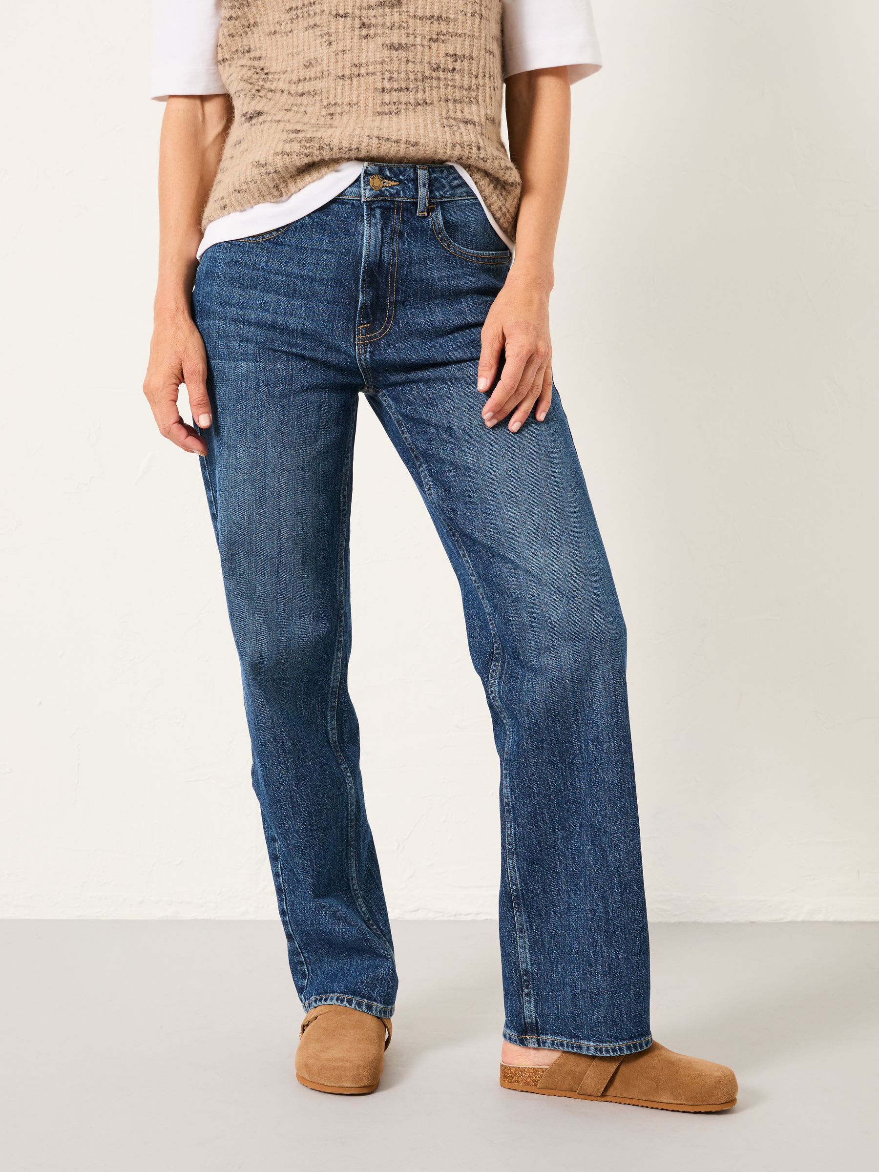FatFace Filby Blue Denim Relaxed Straight Jeans