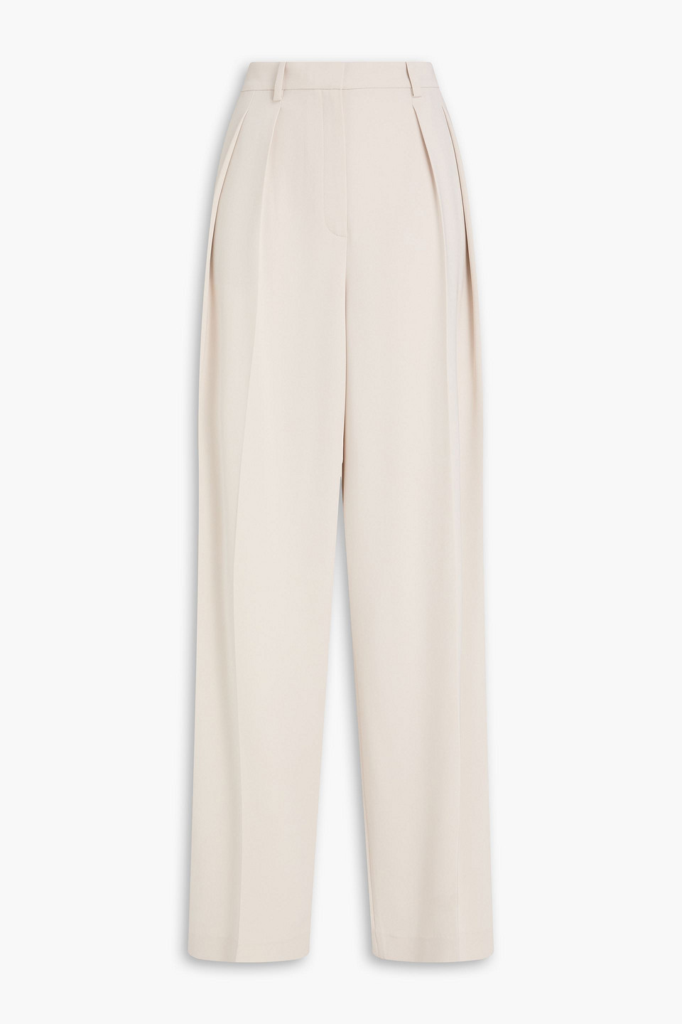 Pleated crepe wide-leg pants - Gray - US 12