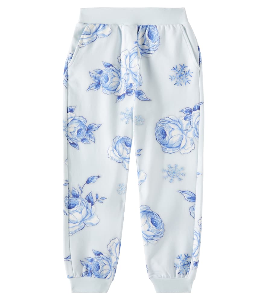 Floral cotton-blend sweatpants