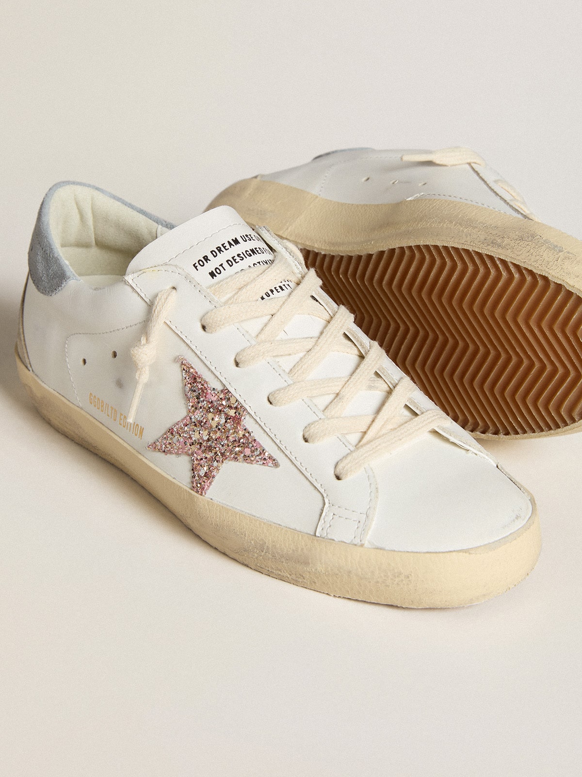 Golden Goose - Women's Super-star Ltd With Multicolor Glitter Star And Suede Heel Tab, Woman