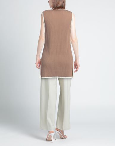 Akep Woman Sweater Light brown Size 6 EcoVero viscose, Polyester