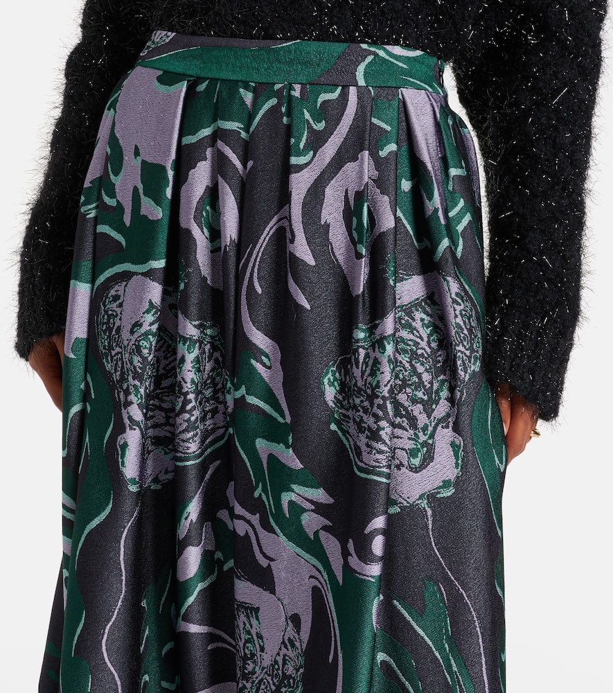 Printed midi skirt