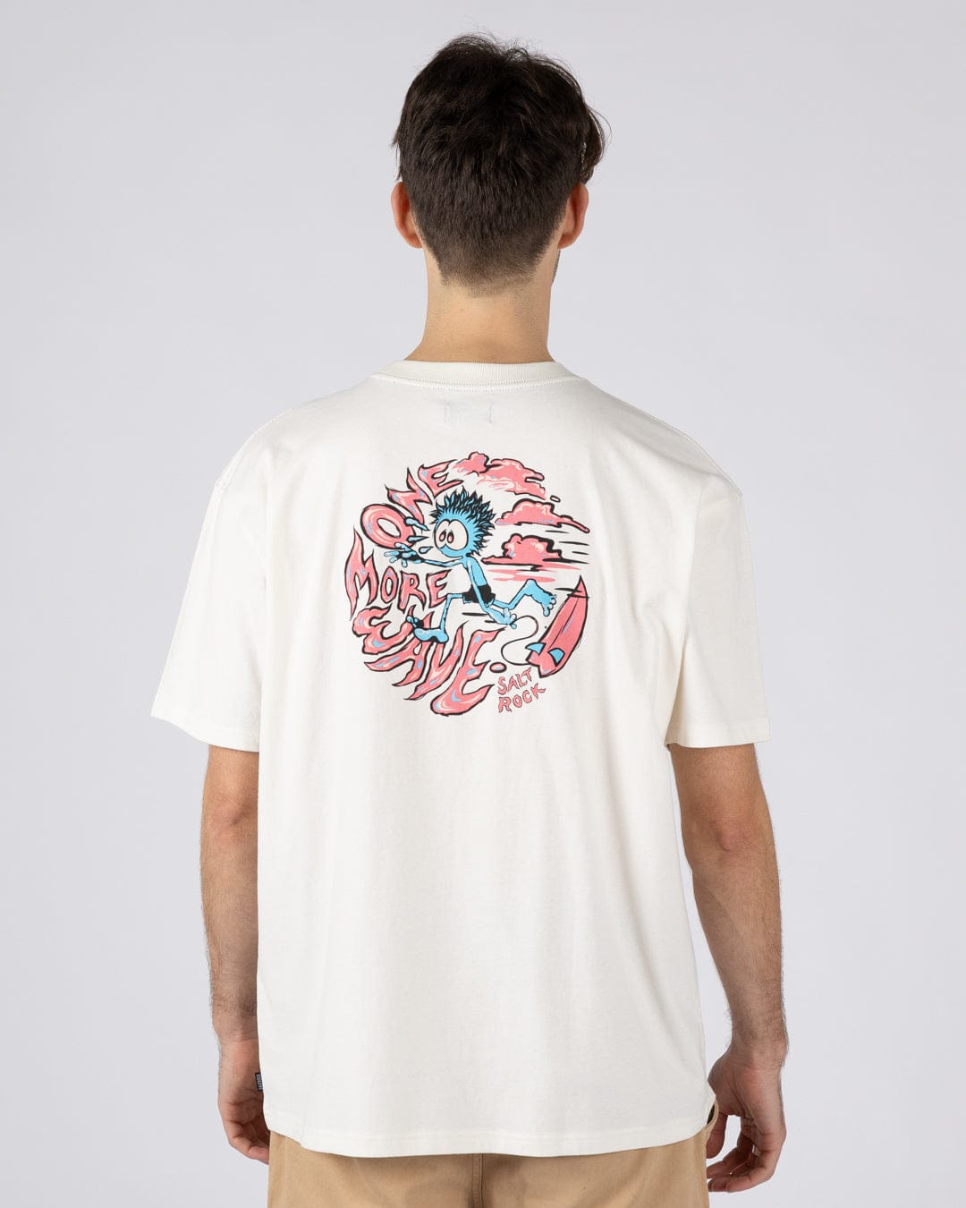 Saltrock One More Wave Mens Oversized Short Sleeve T-Shirt in Crea