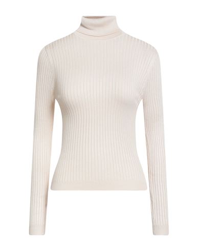 Woman Turtleneck Ivory Size M Viscose, Polyester