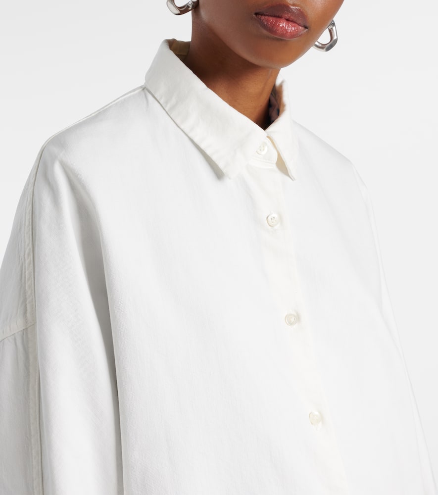 Oversized denim shirt
