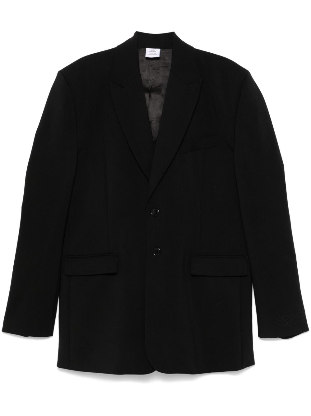 Logo-embroidered blazer - Black