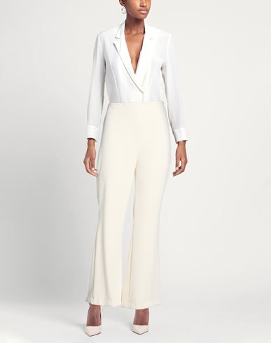 Woman Pants Ivory Size 6 Polyester