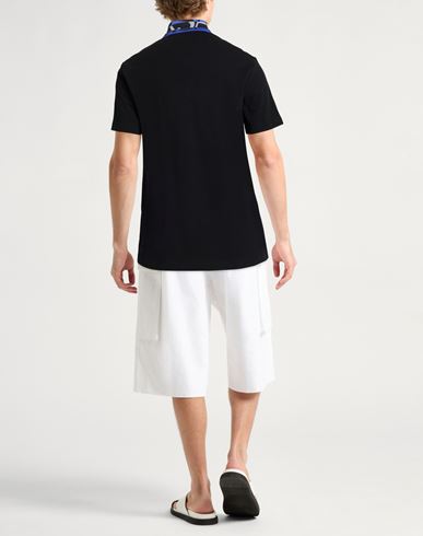 Man Polo shirt Black Size L Cotton