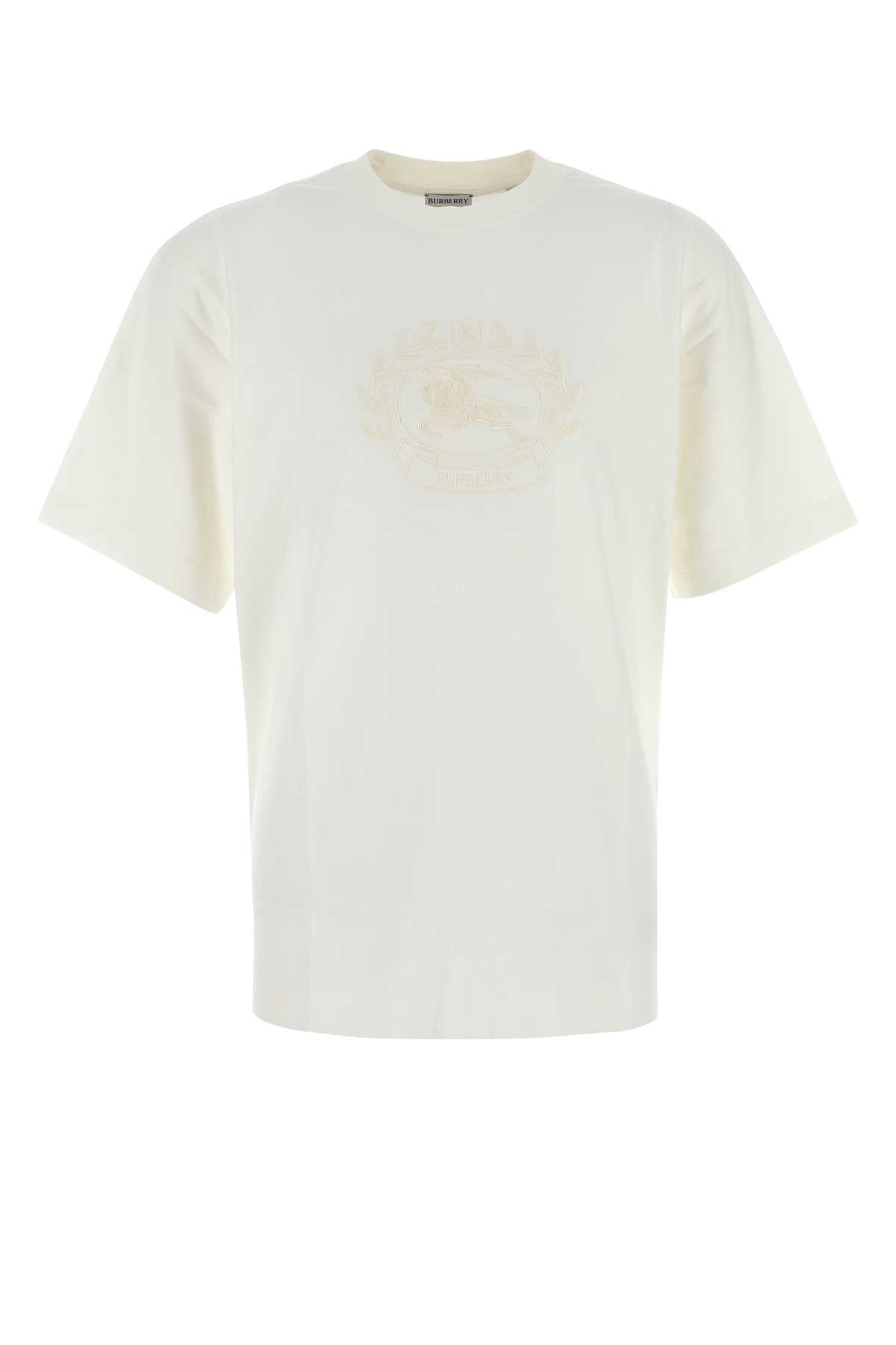 Logo-Embroidered Cotton T-Shirt — White
