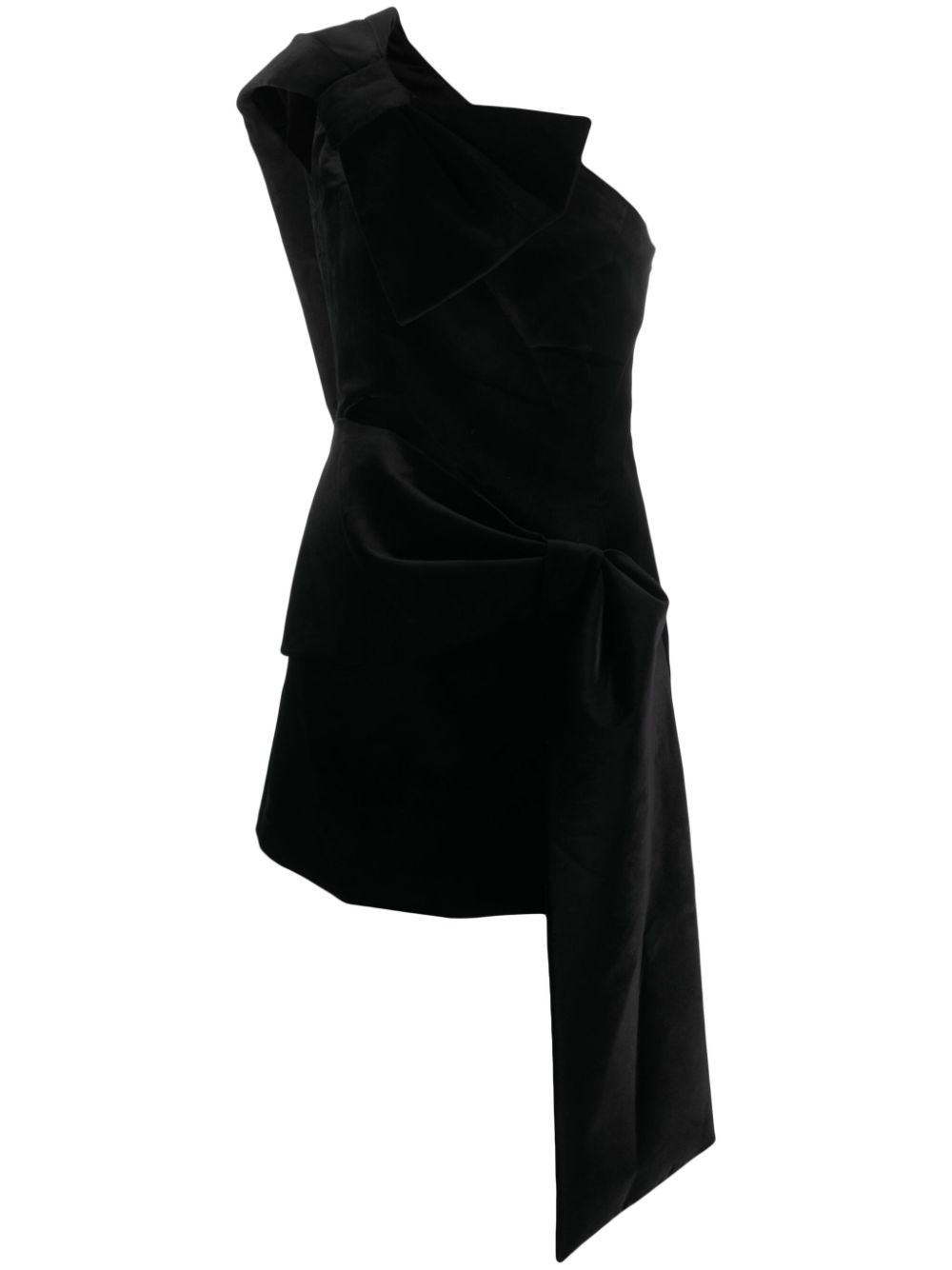 Bow-detail cut-out minidress - Black