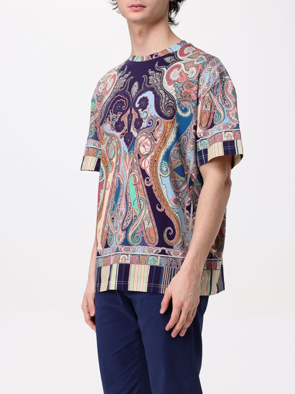 Paisley-print T-shirt - Neutrals