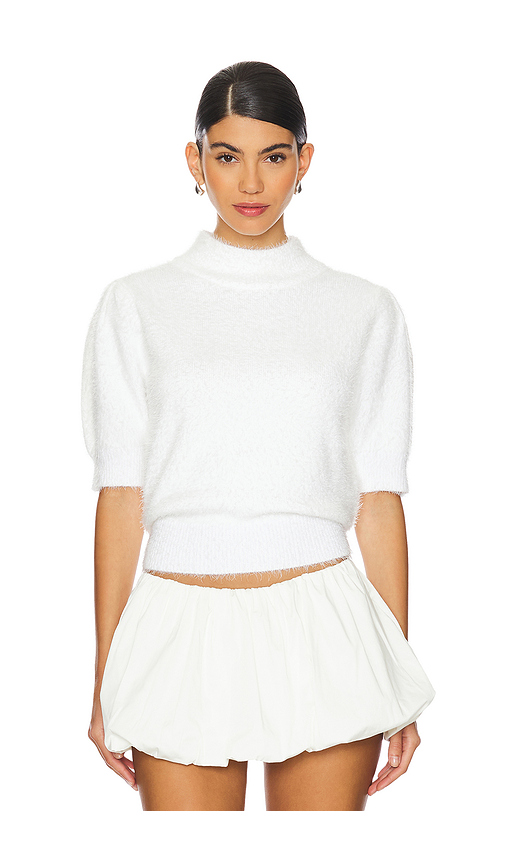 Bobi BLUSE SWEATER in White. Größe XS. Also in S