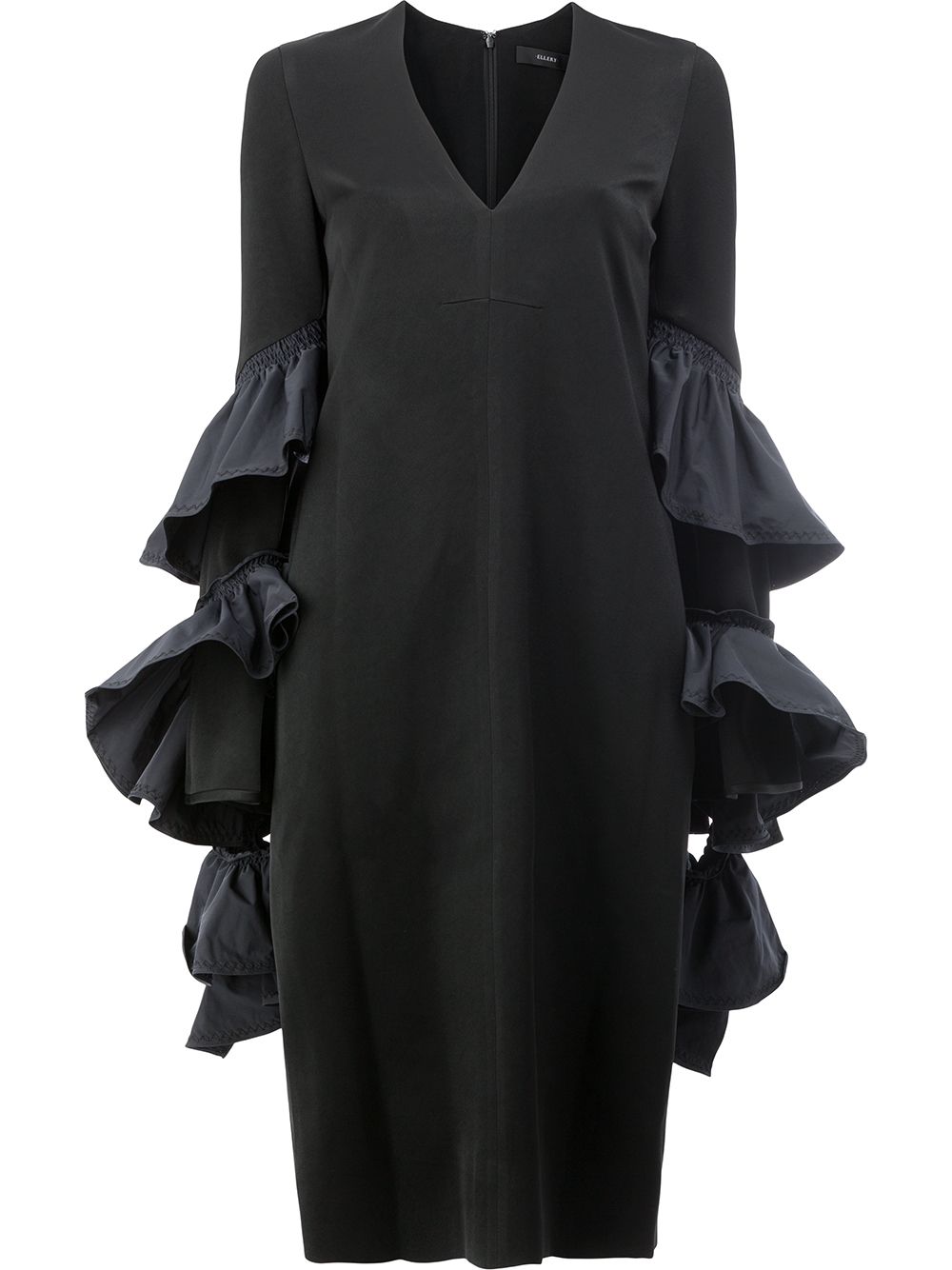 Ruffle panel dress - Black