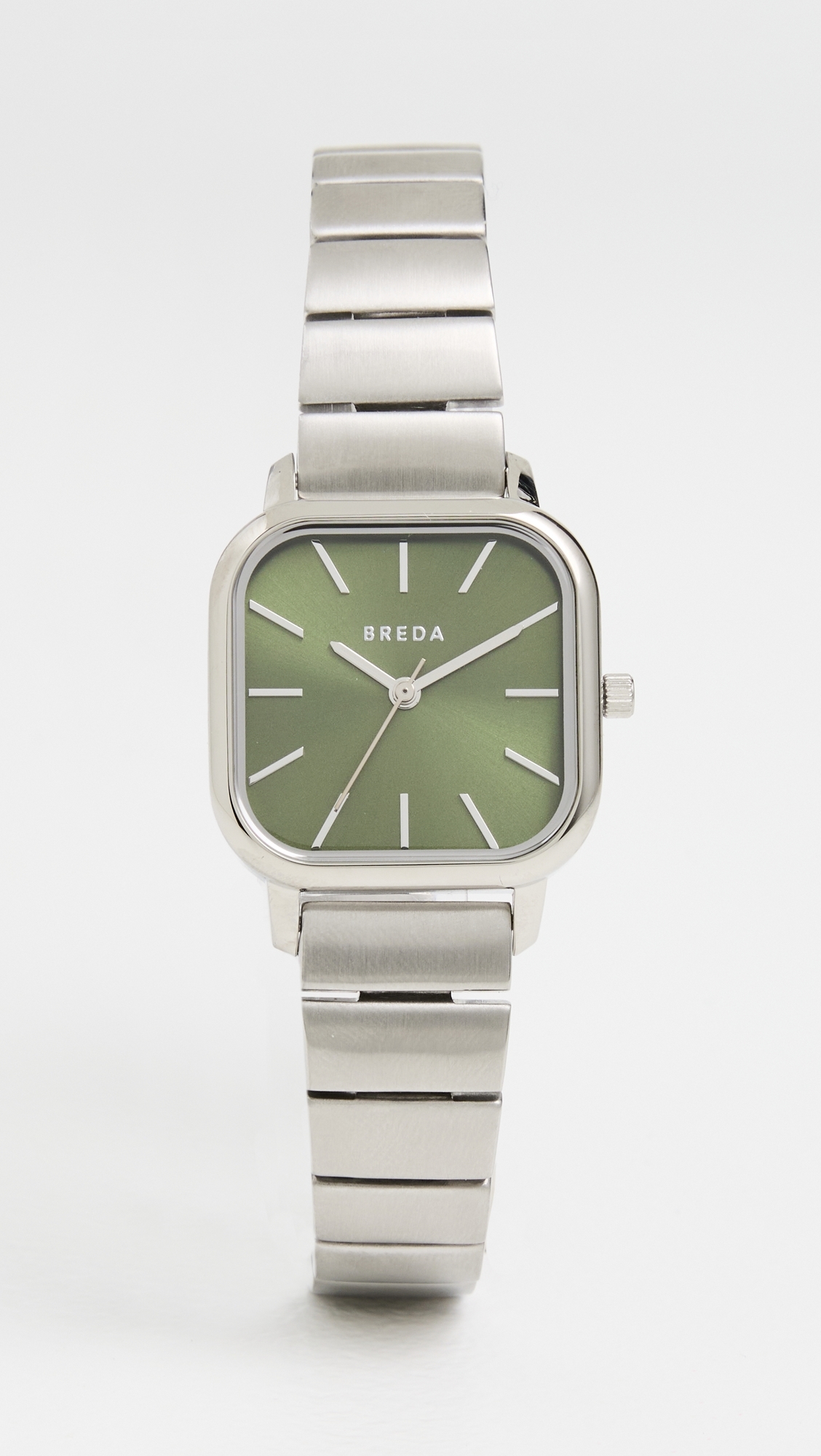 Esther Watch Silver/Moss One Size
