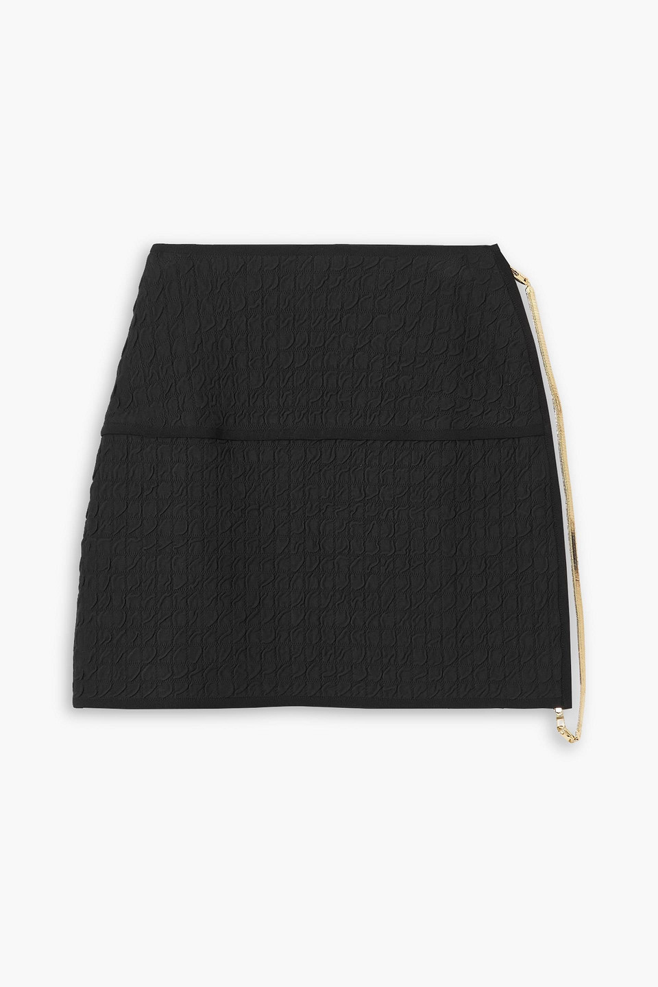 SuperTech-SuperChic embellished jacquard-knit mini skirt - Black - FR 44