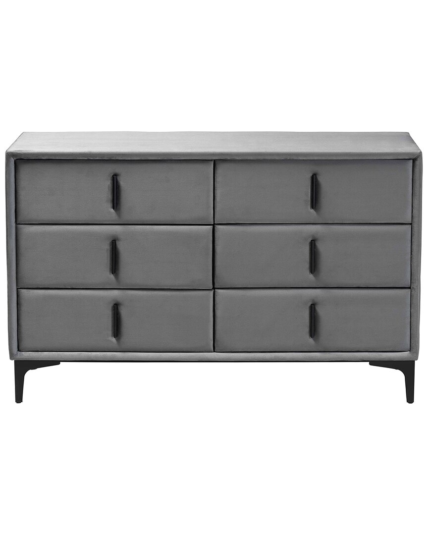 Etienne Modern Velvet 6-Drawer Dresser