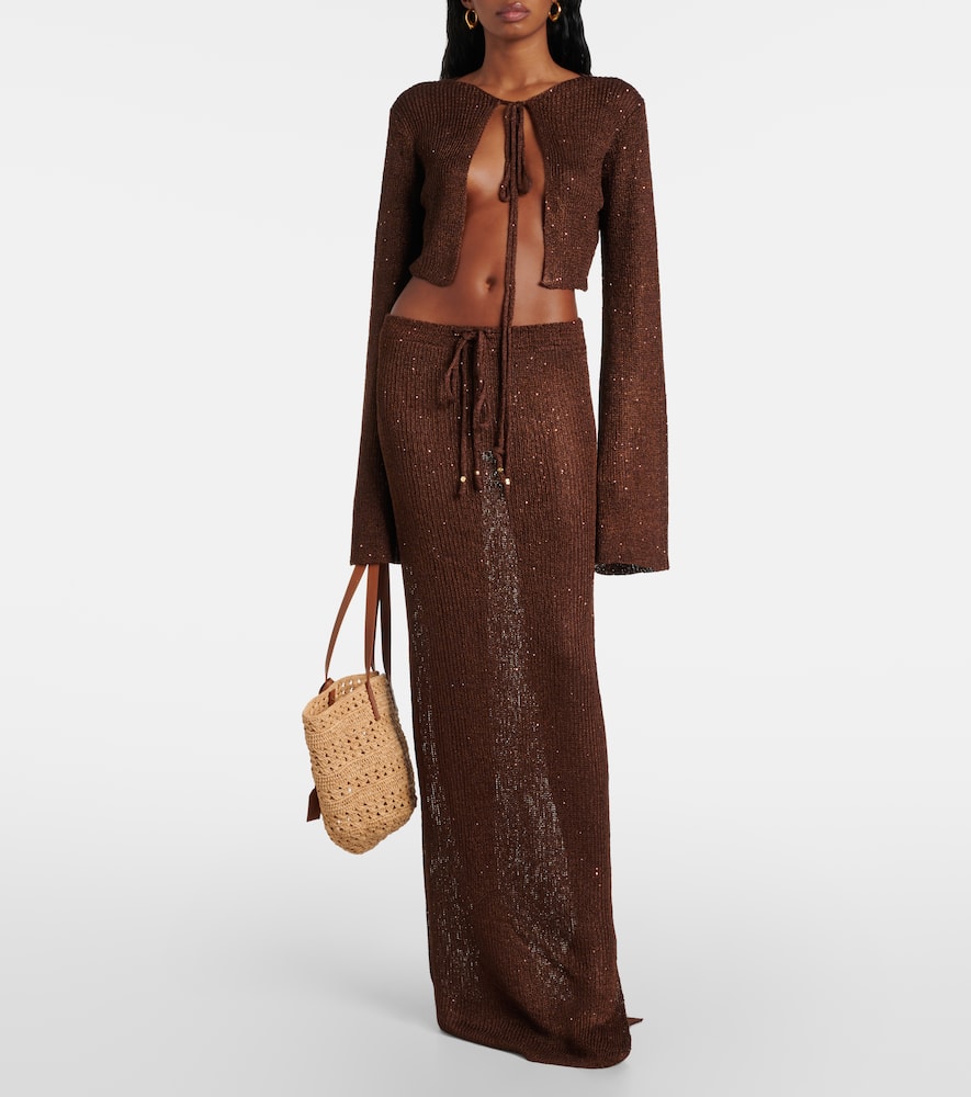Alma sequined knitted cardigan