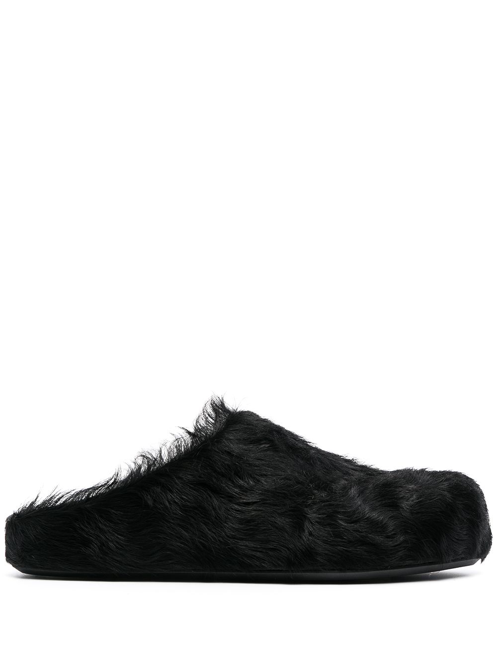 Calf hair mules - Black